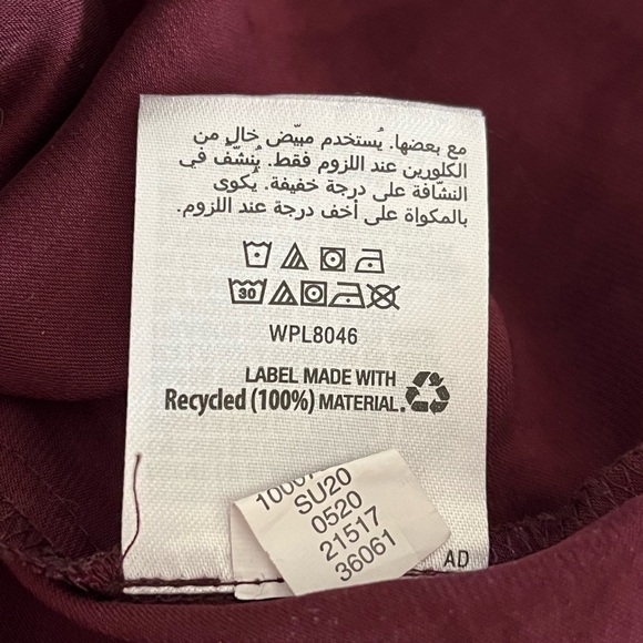 Alfani Deep Burgundy V-Neck Blouse With Gathered Cuffs. Size XL. EUC. - Picture 14 of 15